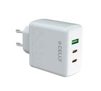 Celly TC3GAN65WEVOWH chargeur d'appareils mobiles Smartphone, Tablette Blanc Secteur Charge rapide Intérieure