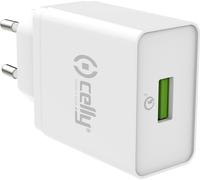 Celly TCUSBQC30WH Chargeur d'appareil mobile universel blanc AC Charge rapide Intérieur