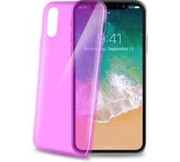Celly UltraThin Silicone Case - Convient à Apple iPhone X / Xs - Coque arrière en TPU - Rose