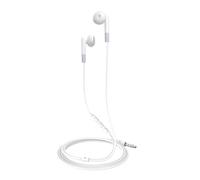 Celly Écouteurs UP300WH – avec micro, embout auriculaire filaire, jack 3,5mm Blanc