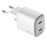 Celly UPTC2USBC45WWH chargeur d'appareils mobiles Universel Blanc Secteur Charge rapide Intérieure