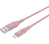 Celly USBMICROCOLORPK Câble USB 1 m USB 2.0 USB A Micro-USB B Rose