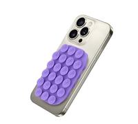 Celly, Ventouse rectangulaire pour téléphone avec 22 ventouses en silicone, support porte-téléphone polyvalent, couleur pourpre, 9 x 6 cm