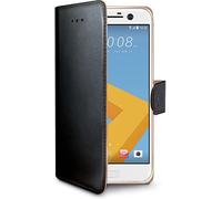 Celly Wally Book Case - Convient à HTC 10 - Faux cuir - Porte-cartes - Noir