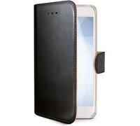 Celly Wally Book Case - Convient à Huawei Ascend P8 Lite - Faux cuir - Etui à cartes - Noir