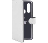 Celly Wally Book Case - Convient à Huawei P30 Lite - Faux cuir - Etui à cartes - Blanc