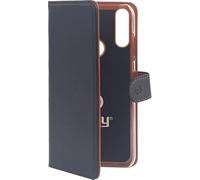 Celly Wally Book Case - Convient à Huawei Y6 (2019) - Faux cuir - Etui à cartes - Noir