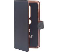 Celly Wally Book Case - Convient à Nokia 7.1 - Faux cuir - Etui à cartes - Noir