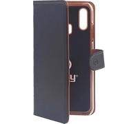 Celly Wally Book Case - Convient à Samsung Galaxy A8s - Faux cuir - Etui à cartes - Noir