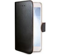 Celly Wally Book Case - Convient au Samsung Galaxy J5 - Faux cuir - Etui à cartes - Noir