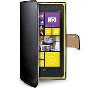 Celly Wally Bookcase - compatible avec Nokia Lumia 1020 - simili-cuir - porte-cartes - noir