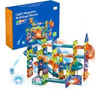 CELMAN Jeu magnétique 110 pièces - Blocs de construction magnétiques pour enfants avec lumière LED et accessoires - Blocs de construction Magnetic Tiles - Jouet éducatif STEM à partir de 3, 4, 5, 6, 7