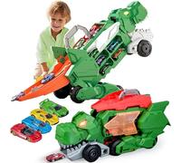 CELMAN Jouet de voiture dinosaure, avec voitures, T-Rex et circuit 2 en 1, pour enfants à partir de 3 ans