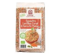 CELNAT - Mélange épeautre, lentilles corail et haricots mungo 500g - Vente à l'unité - meilleure offre
