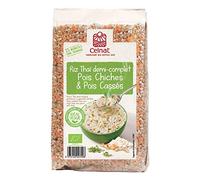 CELNAT - Mélange Riz Thaï Demi-Complet, Pois Cassés, Pois Chiches 500G