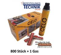 CELO clous à béton 3,0x32mm XHA extra dur + gaz pour cloueur à béton CELO Force One 40