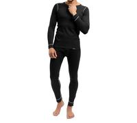 celodoro CFLEX - Set de ropa térmica y Para esquí Para Hombre - Camiseta y pantalón - Tecnología POLARDRY - Negro/Gris - Large