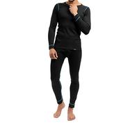 celodoro CFLEX - Set de ropa térmica y Para esquí Para Hombre - Camiseta y pantalón - Tecnología POLARDRY - Negro/Azul - Medium