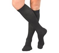 Celodoro Chaussettes de voyage pour femmes et hommes (1, 2, paire) avec effet de compression, Anthracite, 47-50