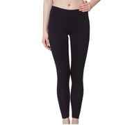 Celodoro Leggings pour femmes, pantalon en jersey extensible en coton, Noir , XL