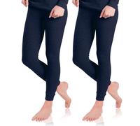 Celodoro Lot de 2 caleçons de ski et thermiques pour femme - Long caleçon d'hiver extra doux
