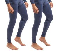Celodoro Lot de 2 pantalons de ski et sous-vêtements thermiques pour homme Light - Long sous-vêtement d'hiver, bleu, XL