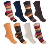 Celodoro Lot de 8 paires de chaussettes rayées colorées pour femme - Chaussettes rayées en coton, multicolore, 35-38