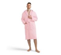 Celodoro Peignoir pour homme et femme en pur coton, Rose avec capuche, S