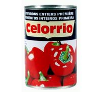 Celorrio Poivrons Rouges Entiers Grillés Extra, Gros Calibre, Chair Épaisse, Pack de 3 Boîtes de 500g, pour Buffets et Salades