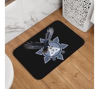 Celtes Corbeau Et Triquetra Norse Pagan Viking Welcome Paillassons Lavable en Machine Paillasson Intérieur Absorbant Paillasson D'Entree pour Salon Chambre Baignoire 40X60Cm