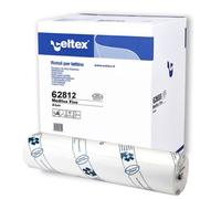 CELTEX - 9 Rouleaux de Drap d’Examen 50x38 - 100% Cellulose, Blanc, Rectangulaire, Texture Laid, Papier pour Table d’Examen