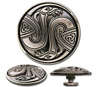 Celtic Concho schraubzierniete, zier Rivet, schraubniete, Screwback Concho, celtique oiseaux No. 1 Nickel-antik