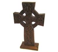 Celtic Cross, Wooden ornament, Fair Trade 28cm by Cornwall Art Prints