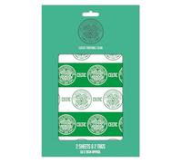 Celtic FC Lot de 2 feuilles de papier cadeau d'anniversaire 2 étiquettes