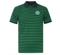 Celtic FC Officiel - Polo thème Football - Homme - à Fils Teints/Rayures chinées - Vert - S