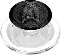 Celtic Knot Owl Viking Norse Mythology Symbol Aesthetic PopSockets PopGrip pour MagSafe
