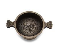 Celtic Knotwork Pattern Bronze Finished Two Handled Quaich Cup
