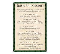 Celtic Optimism Retro Metal Sign Vintage Tin Wall-Art Irish Pub Decor for St Patricks Day Bar Man Cave Gift 8 X 12 inch