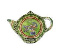 Celtic Peacock Ireland Teabag Holder With A Coloured Trinity Irish Design