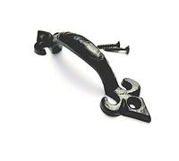 Celtic Woods Sourcingmap Fleur de LYS Poignée en fonte avec vis Noir 10,2 cm