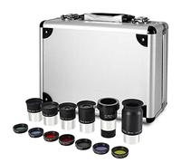CelticBird Kit d'accessoires pour télescope 13 pièces - oculaire 3,2 cm et Filtre avec étui de Transport - 5 oculaires Plossl - 5 filtres de Couleur - Un Filtre Lunaire - Un Filtre
