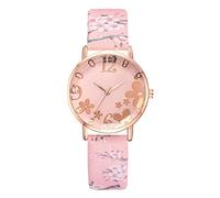 Celucke Montre-Bracelet pour Femme Couple, Montre à Quartz Analogique De Conception Classique avec Bracelet en Cuir Mode CréAtive Dames Saint-Valentin Et La FêTe des MèRes 2025