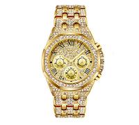 Celucke Montre Femme Acier Argent Strass Luxe, Bracelet à Quartz Analogique Bling Design Montres Pour Dames ÉLéGant Cadeau Femme, Diamants Avec En Or Rose 2025
