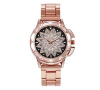 Celucke Montre Femme Bracelet Acier Inoxydable Analogique Pour ÉTanche Minimaliste ÉLéGant Quartz Diamant Montres Dames, Cadeau Femme,Bracelet Diamanté Imprimé 2025
