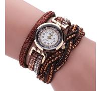 Celucke Montre Femmes avec Bracelet en Cordon Tourné Pendentif Diamant Commercial Montres à Quartz analogique Fashion Luxe élégantes Simple Aiguille Cristal Poignet 2025