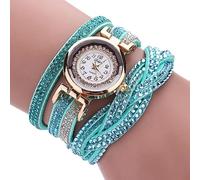 Celucke Montre Femmes avec Bracelet en Cordon Tourné Pendentif Diamant Commercial Montres à Quartz analogique Fashion Luxe élégantes Simple Aiguille Cristal Poignet 2025