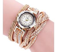 Celucke Montre Femmes avec Bracelet en Cordon Tourné Pendentif Diamant Commercial Montres à Quartz analogique Fashion Luxe élégantes Simple Aiguille Cristal Poignet 2025