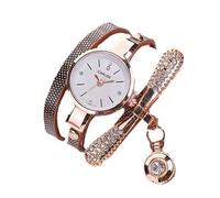 Celucke Montre Femmes avec Bracelet en Cordon Tourné Pendentif Diamant, Montres à Quartz analogique Fashion Luxe élégantes Simple Aiguille Cristal Poignet 2025