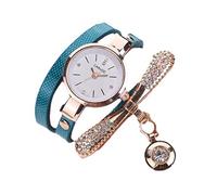 Celucke Montre Femmes avec Bracelet en Cordon Tourné Pendentif Diamant, Montres à Quartz analogique Fashion Luxe élégantes Simple Aiguille Cristal Poignet 2025