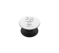 Celui Qui acquiert la Sagesse Aime la Vie Proverbes 19:8 La Foi, la Bible, Dieu PopSockets PopGrip Adhésif